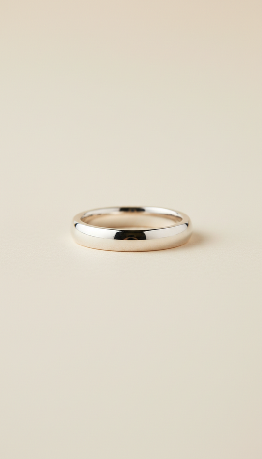 Polished Silver Stacking Ring