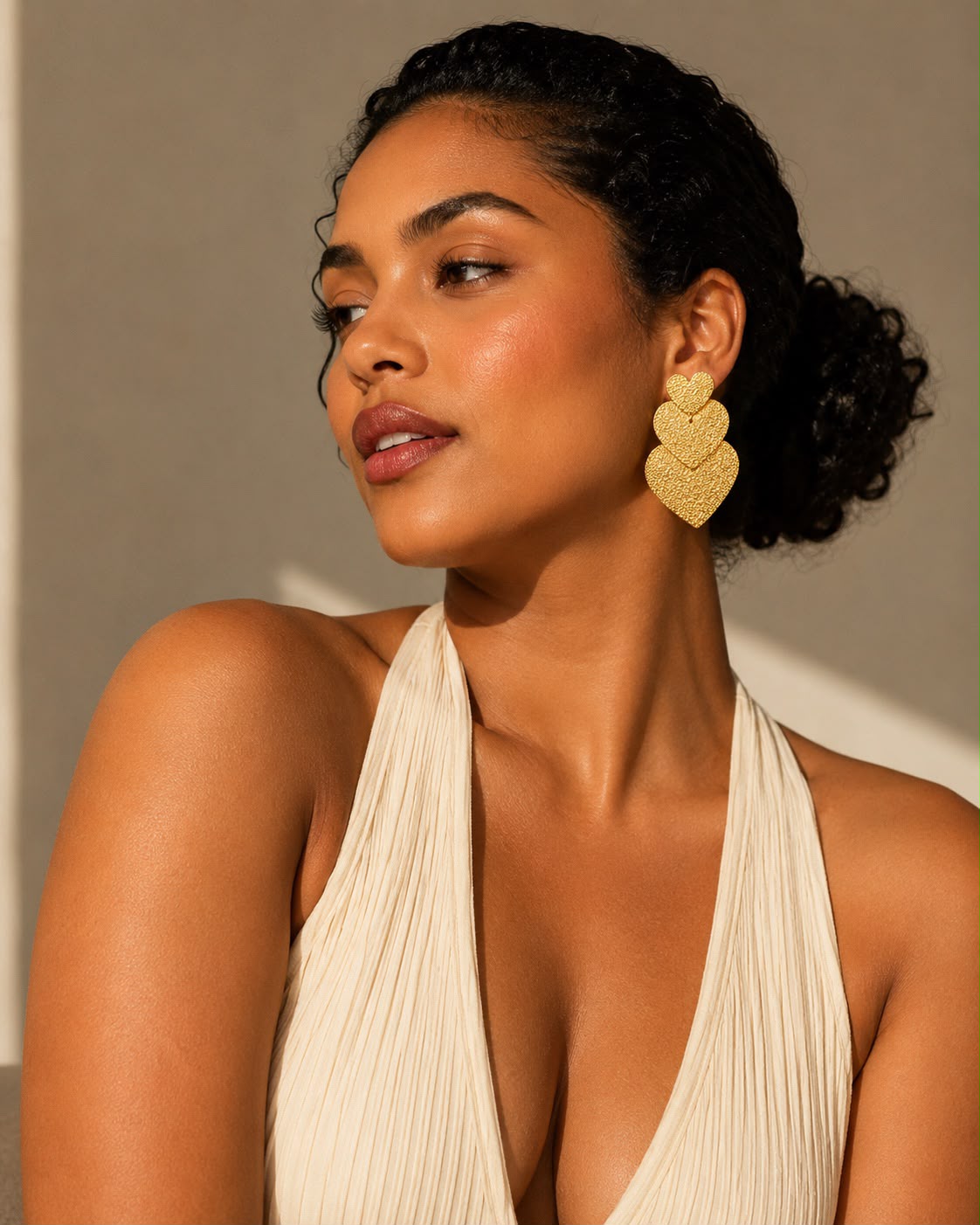Amore Triple Heart Earrings