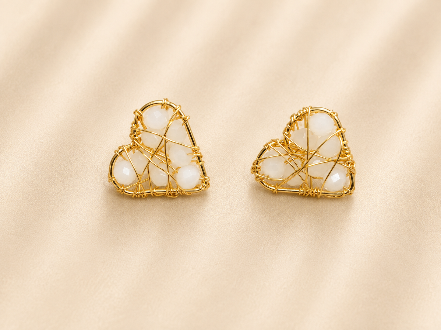 Aretes de Alambrismo con Cristales