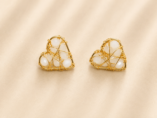 Aretes de Alambrismo con Cristales