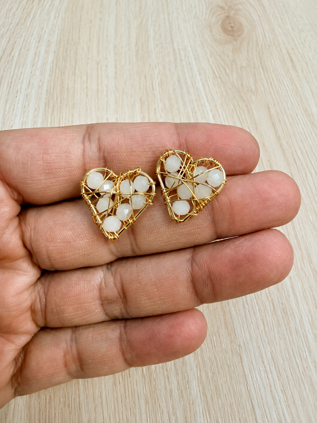 Aretes de Alambrismo con Cristales