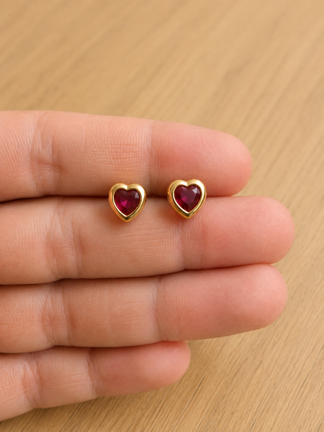 heart crystal pin earrings