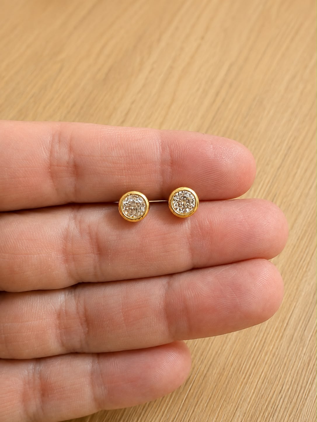round crystal earrings
